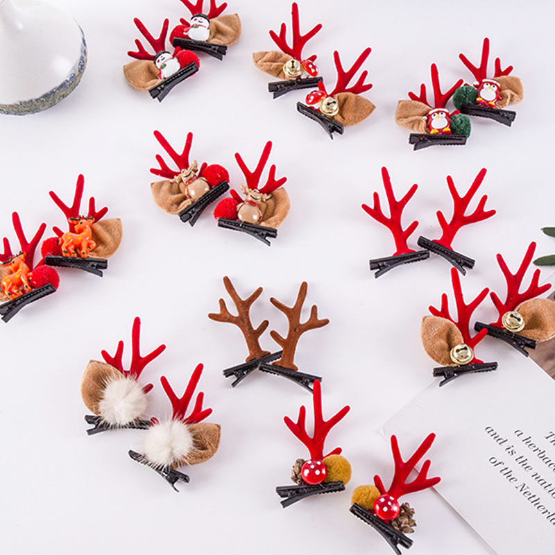 Kerst Antler Haarspelden - Uniek Ontwerp voor Feestelijke Stijl! 🎅🦌🎄