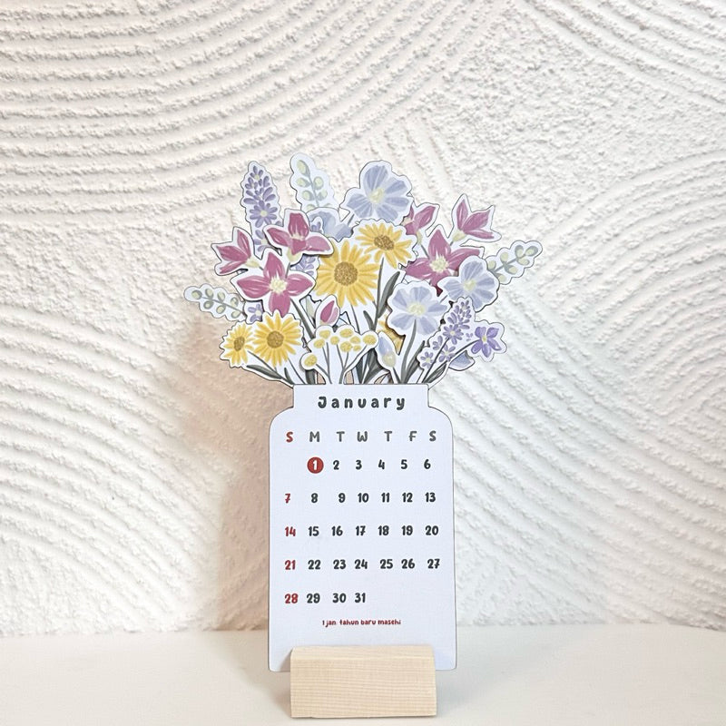 Betoverend en Praktisch: 2024 Bloemen Desk Kalender