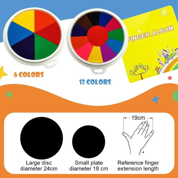 Ontketen de Creativiteit: Kleurrijke Vingerverf Kit met Verfplateau en Schilderboek voor Kinderen!